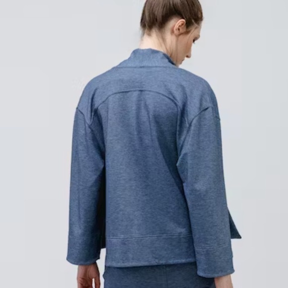 Ministry of Supply Heathered Blue Fusion Terry Open Cardigan Medium - Picture 2 of 6